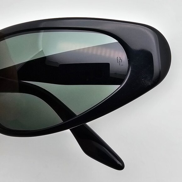Ray-Ban B&L W1924 Black Frame G-15 Green Glass Lens Cat Eye Sunglasses 55-16-131